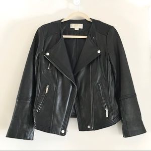 Michael Kors Leather Moto Jacket